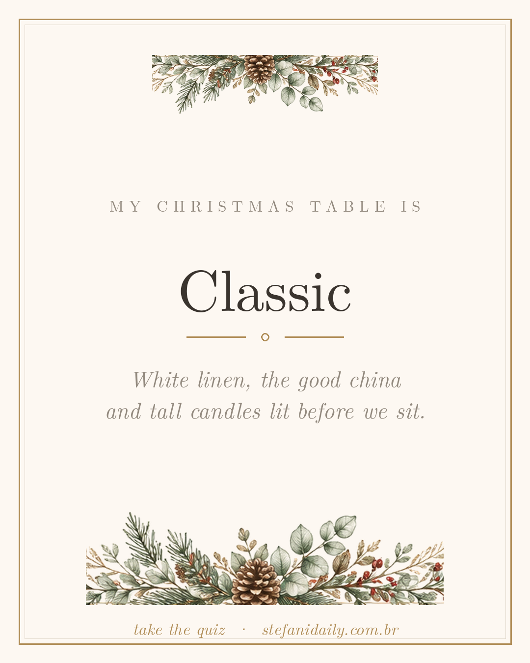 Your table is Classic.